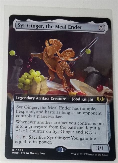 Syr Ginger The Meal Ender Mint Extended Art Woe Mtg Rare Unplayed