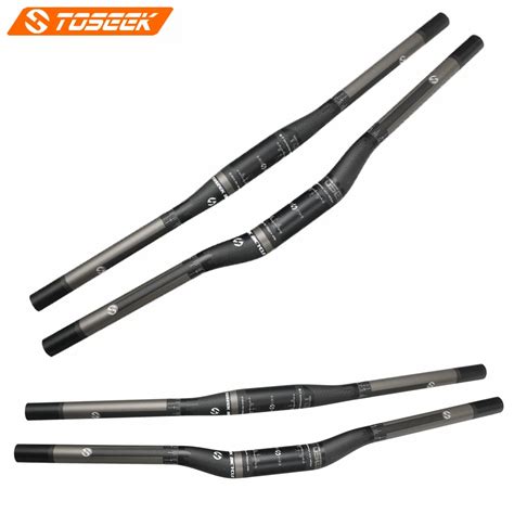 TOSEEK T800 Carbon Fiber Bike Mountain Flat Rise Handlebar 31 8mm