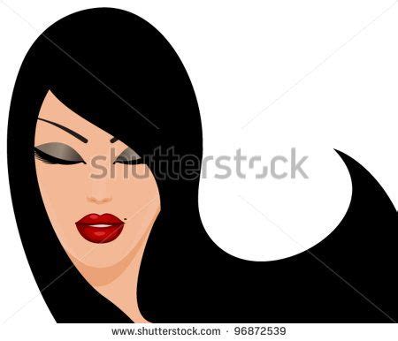 Beautiful Brunette Woman Vector Illustration