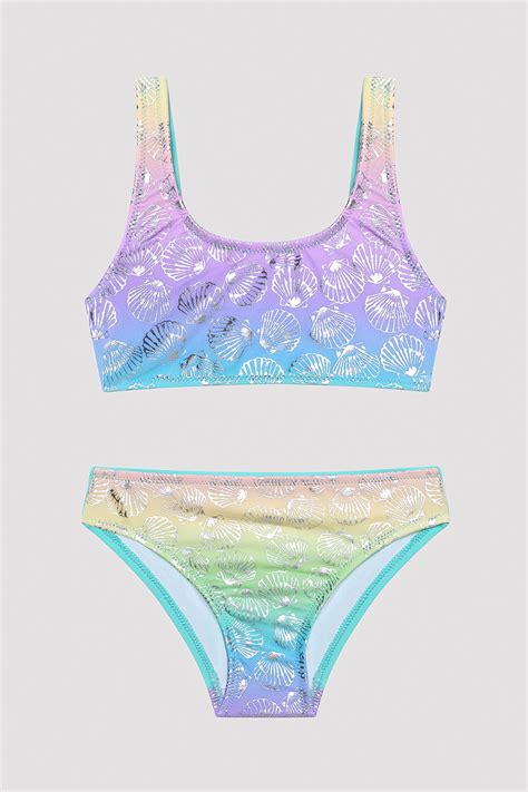 Multi Color Set Bikini Feti e Silver Halter Fetițe PL WW J IYMIX Penti Romania