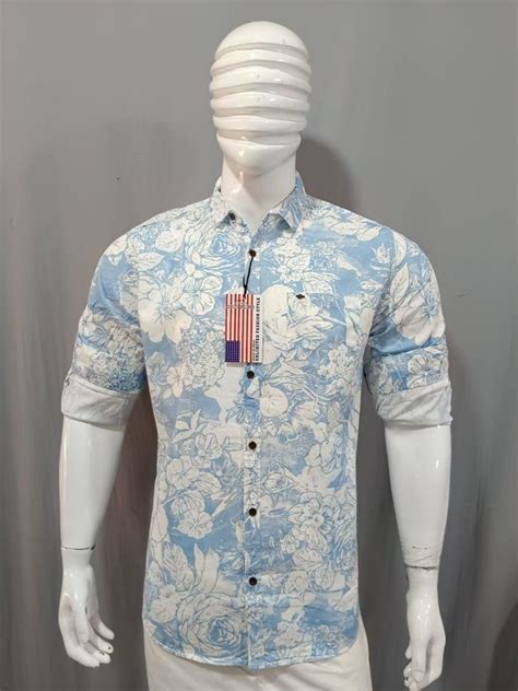 Men Printed Cotton Shirt Party Wear Full Sleeves At Rs 320 In Valsad