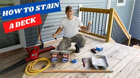 HOW TO STAIN A DECK USING A ROLLER YouTube