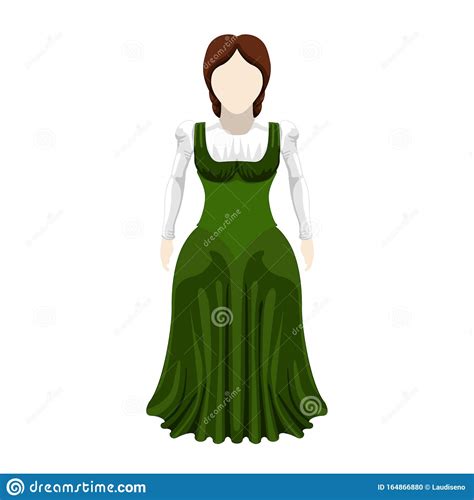 isolated medieval commoner character stock vector illustration