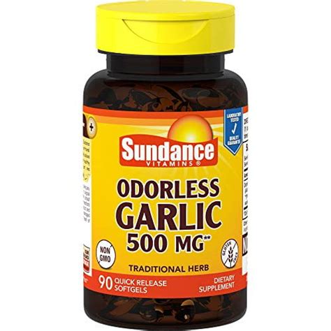 Sundance Odorless Garlic 1000 Mg Quick Release Softgels 90 Count