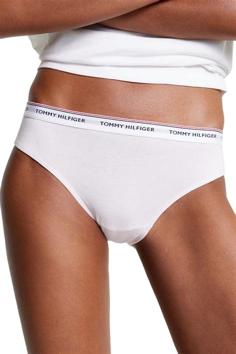 TOMMY HILFIGER BIKINI DAMSKIE MAJTKI 3 PACK BIKINI ZIELONE RÓŻOWE UW0UW04895 0R6