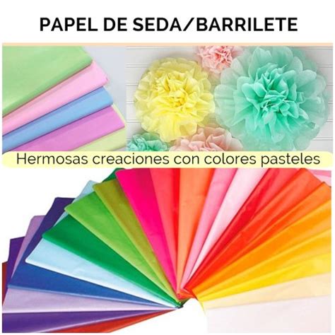 Papel De Seda Barrilete Color X Unid Insumos Abraham