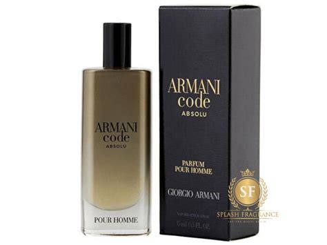 Code Absolu By Giorgio Armani 15ml Parfum Travel Spray Splash Fragrance