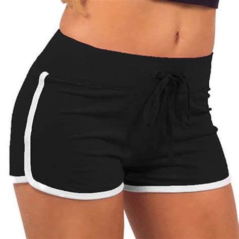 Solid Color Drawstring Waist Yoga Shorts Short De Sport Idées De