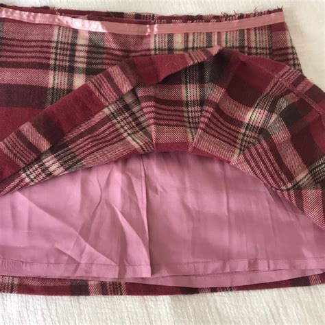 Vintage Red Wool Plaid Skirt Gem