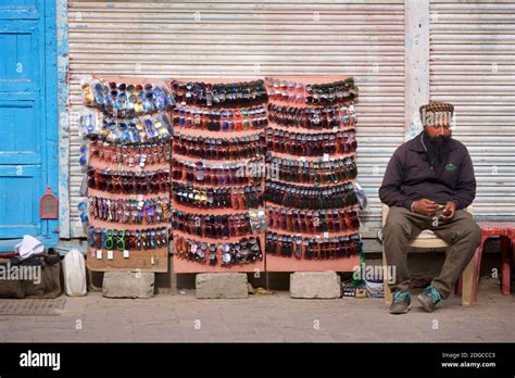 A Sikh Street Vendor Selling Sunglasses From His Stall Leh Ladakh