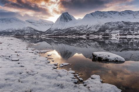 Winter Landscape In Norway by Coolbiere Photograph