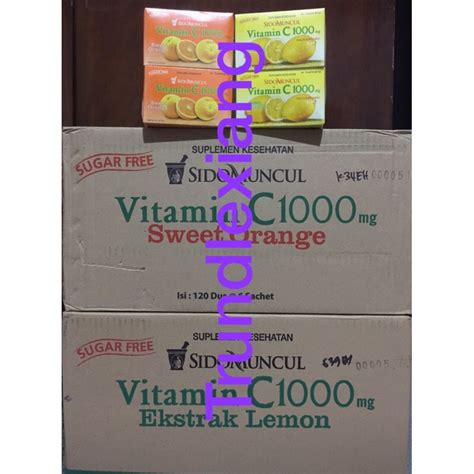 Jual Vitamin C 1000mg Orange Lemon Sidomuncul 1 Pack 10 Box 6