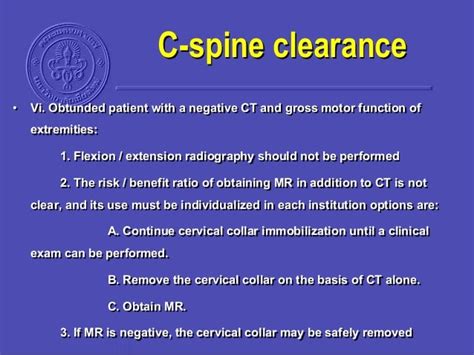 how to clear c spine