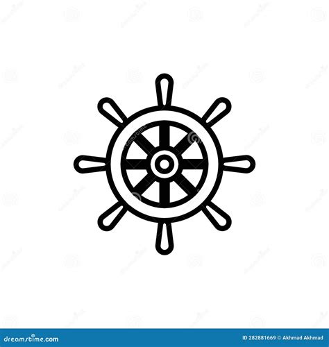 Ship Rudder Icon Stock Vector Illustration Of Adventure