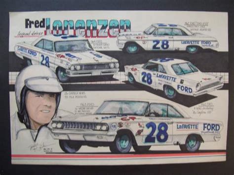 Fred Lorenzen Art Work Gallery Bill Rankin Racersreunion