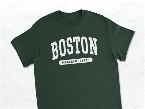 Boston Massachusetts College Style T Shirt Etsy