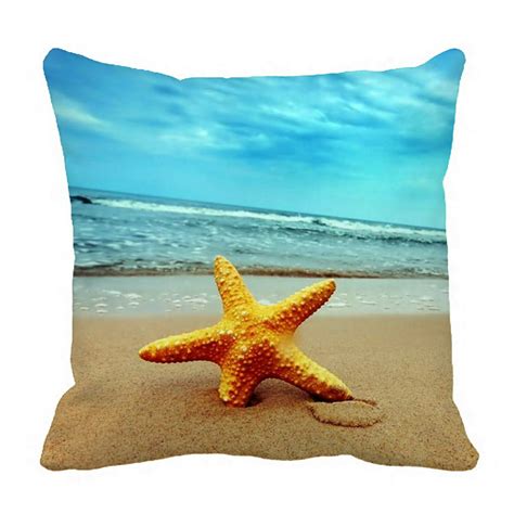 Zkgk Beach Theme Pillowcase Home Decor Pillow Cover Case Cushion Two