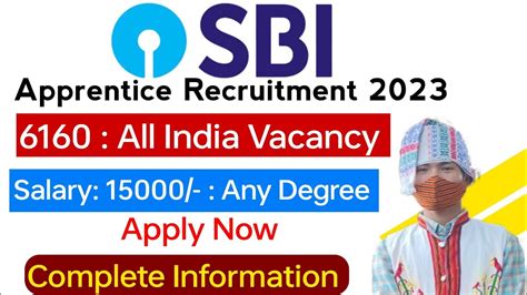 State Bank Of India Sbi 6160 Vacancy Apprentice Recruitment 2023 🥰🥰🥰