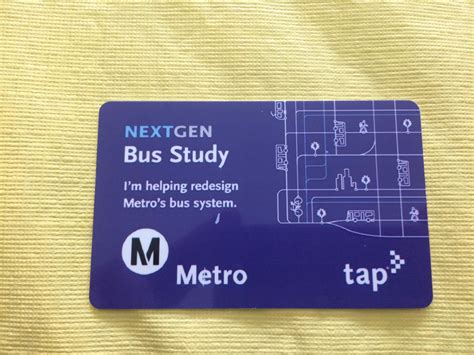 Tap Cards Of Metro Los Angeles Next Gen Bus Study Tap Card