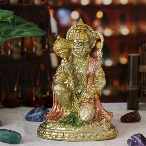 Alikiki Hindu Ramayana Hanuman Statue - Indian God Figurine for Home ...