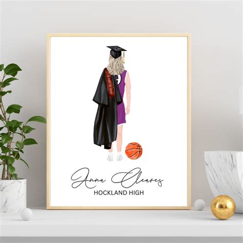 Personalized Basketball Graduation Print, Basketball Graduation Gift ...