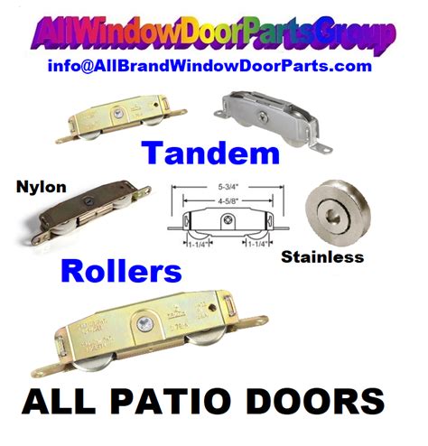 Guardian Patio Door Roller Set Tandem Style Wheel Stainless Steel Biltbest Window Parts