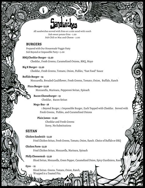 Kitchen 17 Restaurant Menu – Kitchen 17