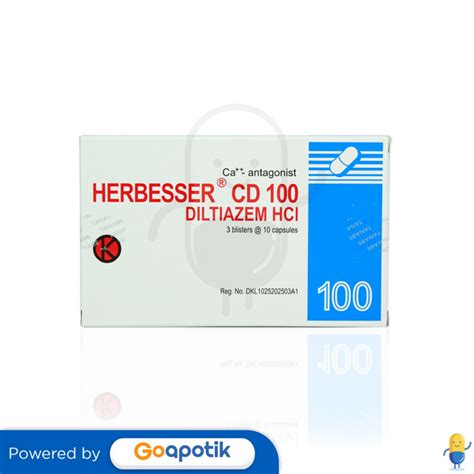 HERBESSER CD 100 MG BOX 30 TABLET Kegunaan Efek Samping Dosis Dan