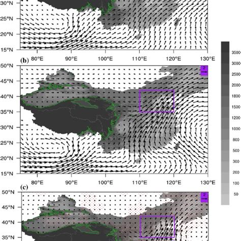 A Climatologically Column Integrated Moisture Flux Vectors 10 2 Kg M