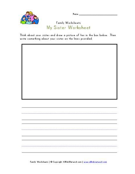 My Sister Worksheet Worksheet For 1st 2nd Grade Lesson Planet