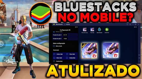 NOVO BLUESTACKS NO MOBILE SENSIBILIDADE DE EMULADOR NO CELULAR E