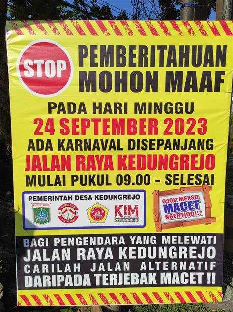 Penutupan Jalan Di Malang 24 September 2023 Adanya Karnaval Desa