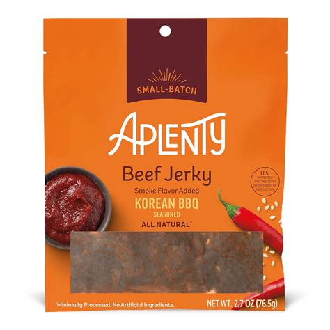 Amazon Brand Aplenty Korean Bbq Seasoned Beef Jerky 27