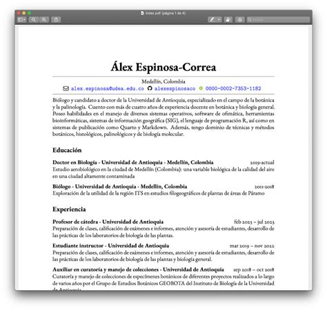 C Mo Hacer Un Curriculum Vitae En Quarto Lex Espinosa Correa