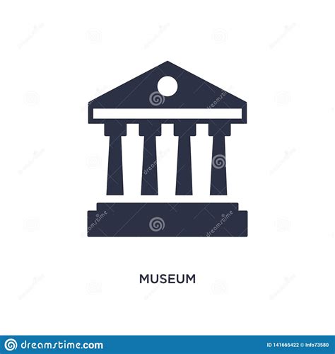 Museum Icon Vector Isolated On White Background Museum Sign Historical Stone Age Symbols