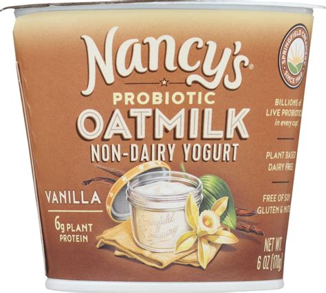 Nancy S Probiotic Vanilla Oatmilk Yogurt 6 Oz Walmart