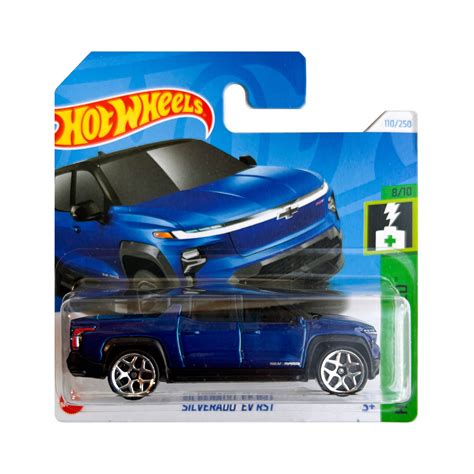 Метална кола Hot Wheels Silverado Ev Rst 164 син Emagbg