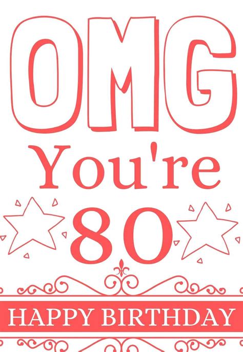 The Best Printable 80th Birthday Cards Free — Printbirthdaycards