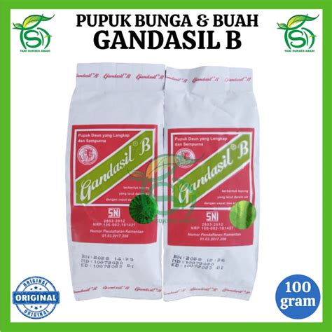 Jual Pupuk Gandasil B 100 Gram Pupuk Daun Fase Generatif Bunga Dan