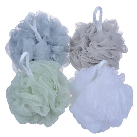 Bath Sponge Shower Loofahs 60g Pcs Mesh Pouf Bath Scrunchies Body