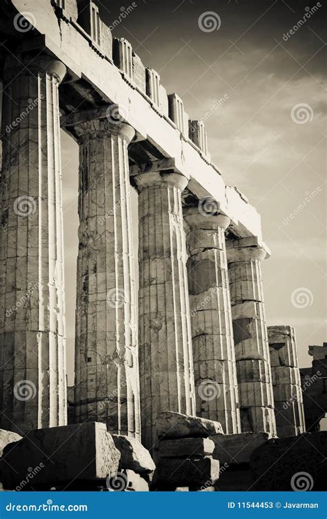 Greek columns stock image. Image of culture, mediterranean - 11544453