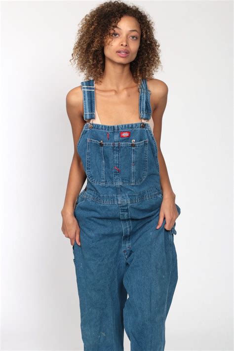 90s Dickies Overalls 38 X 32 1990s Denim Bib Overalls Baggy