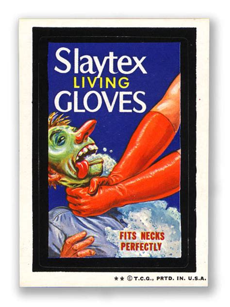 Wacky Packages Topps 5th Series Slaytex Gloves