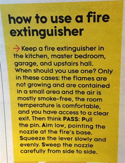 How to use a fire extinguisher | Emergency prepardness, Fire ...