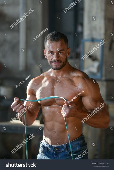 Muscled Half Naked Man Work Old Stock Photo Edit Now