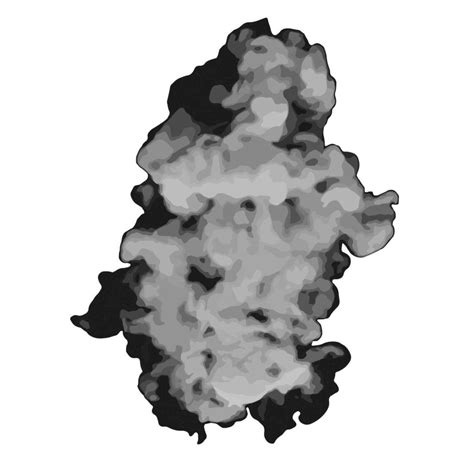 Dense Gray Cloud Of Smoke Vector Isolated 7969609 Vector Art At Vecteezy