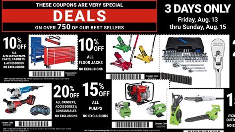 New Harbor Freight Coupons NO EXCLUSIONS 3 DAYS ONLY YouTube