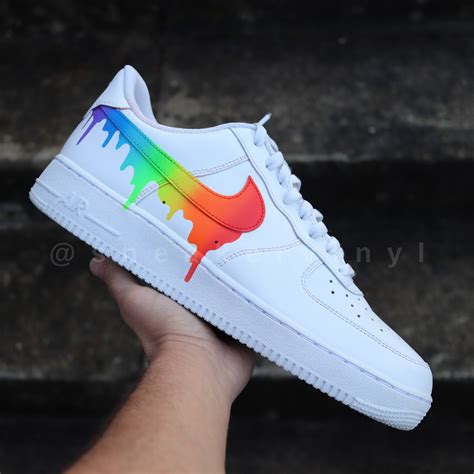 Pre-owned Nike Air Force 1 Low Pride Rainbow Paint Drips | ModeSens