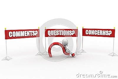 3d Man Questions, Comments And Concerns Stock Illustration - Image ...