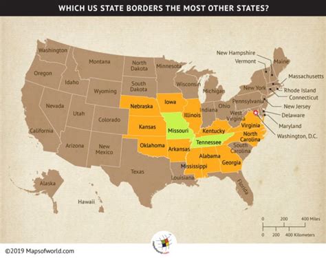 US State Which Share Its Borders with Most States - Answers